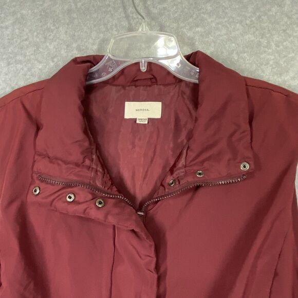 Target Merona Vest Jacket Womens 24W/26W Maroon Full Zip Front Zippered Pockets - Picture 14 of 14